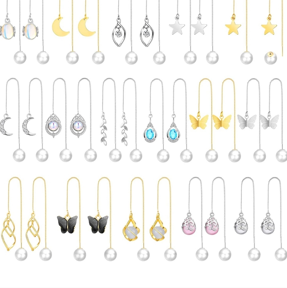 💥💥NEW💥💥BEAUTIFUL!! Threaded Earrings with Silver Star💥💥